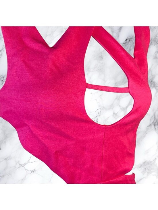 Superdown Luna Cut Out Jumpsuit - Hot Pink - Picture 6 of 11